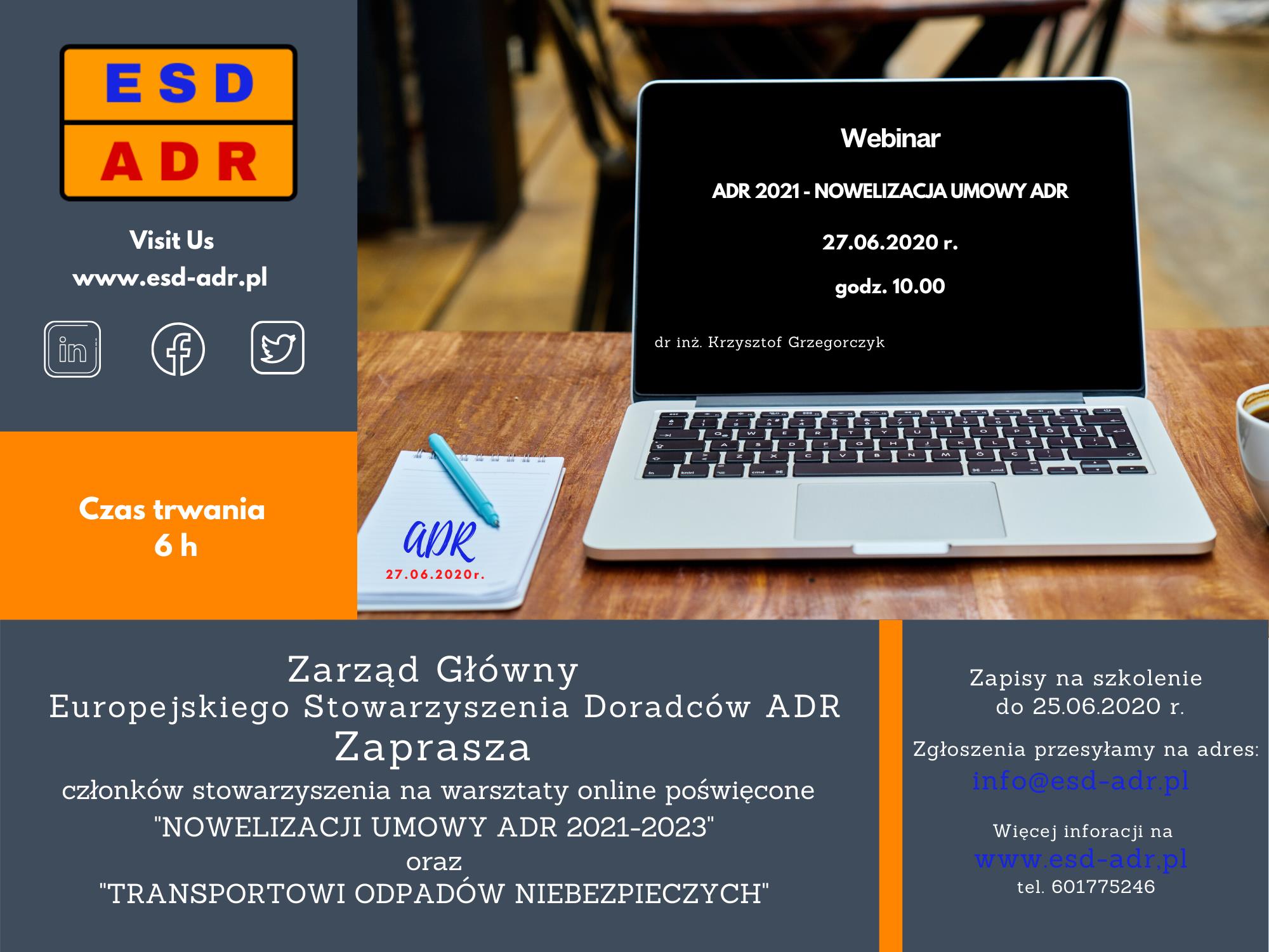 webinar ADR 2021 - nowelizacja umowy ADR
